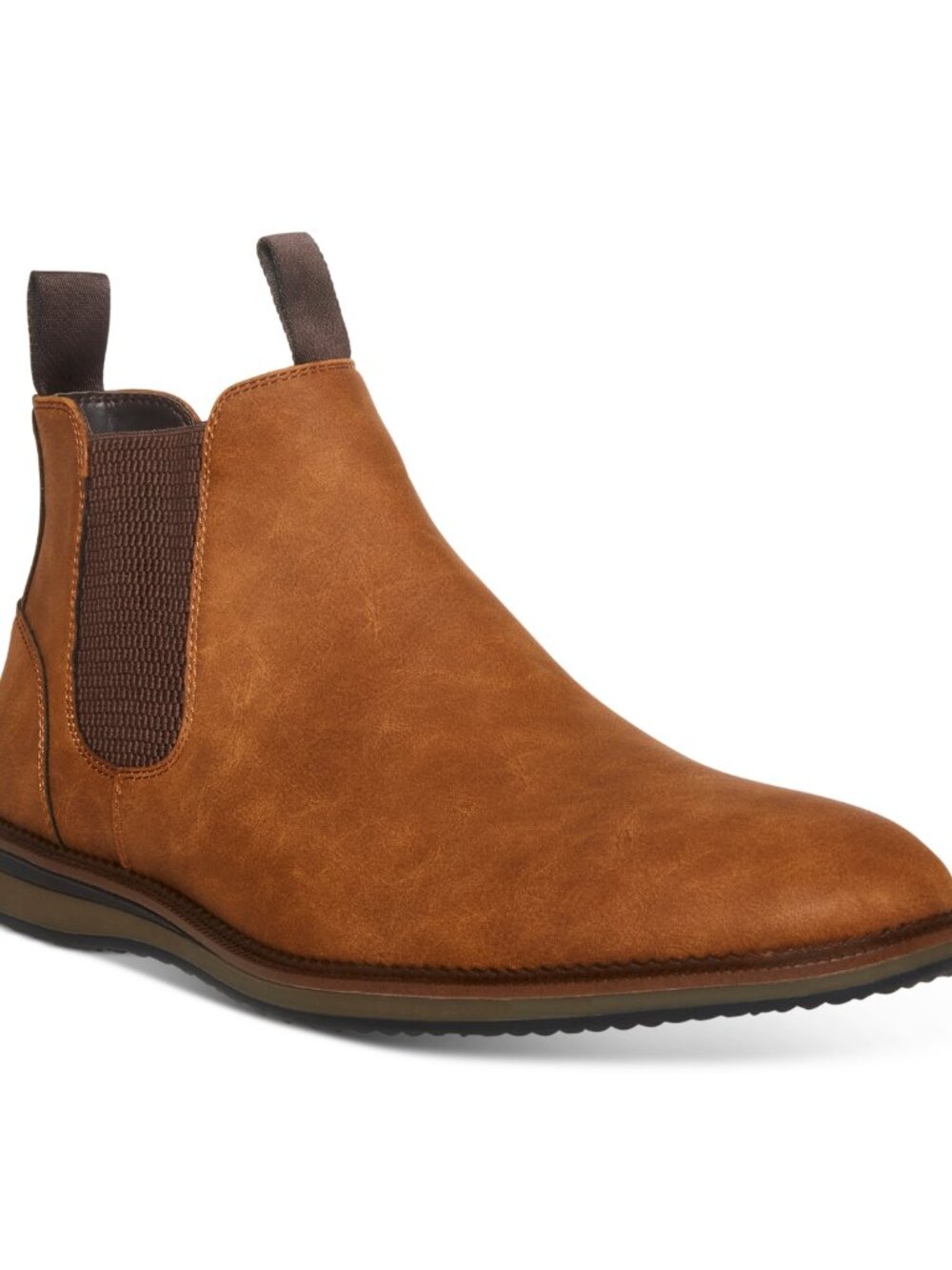 **SALE** Steve Madden Men's Histor Chelsea Boots - Cognac Nubuck--2227